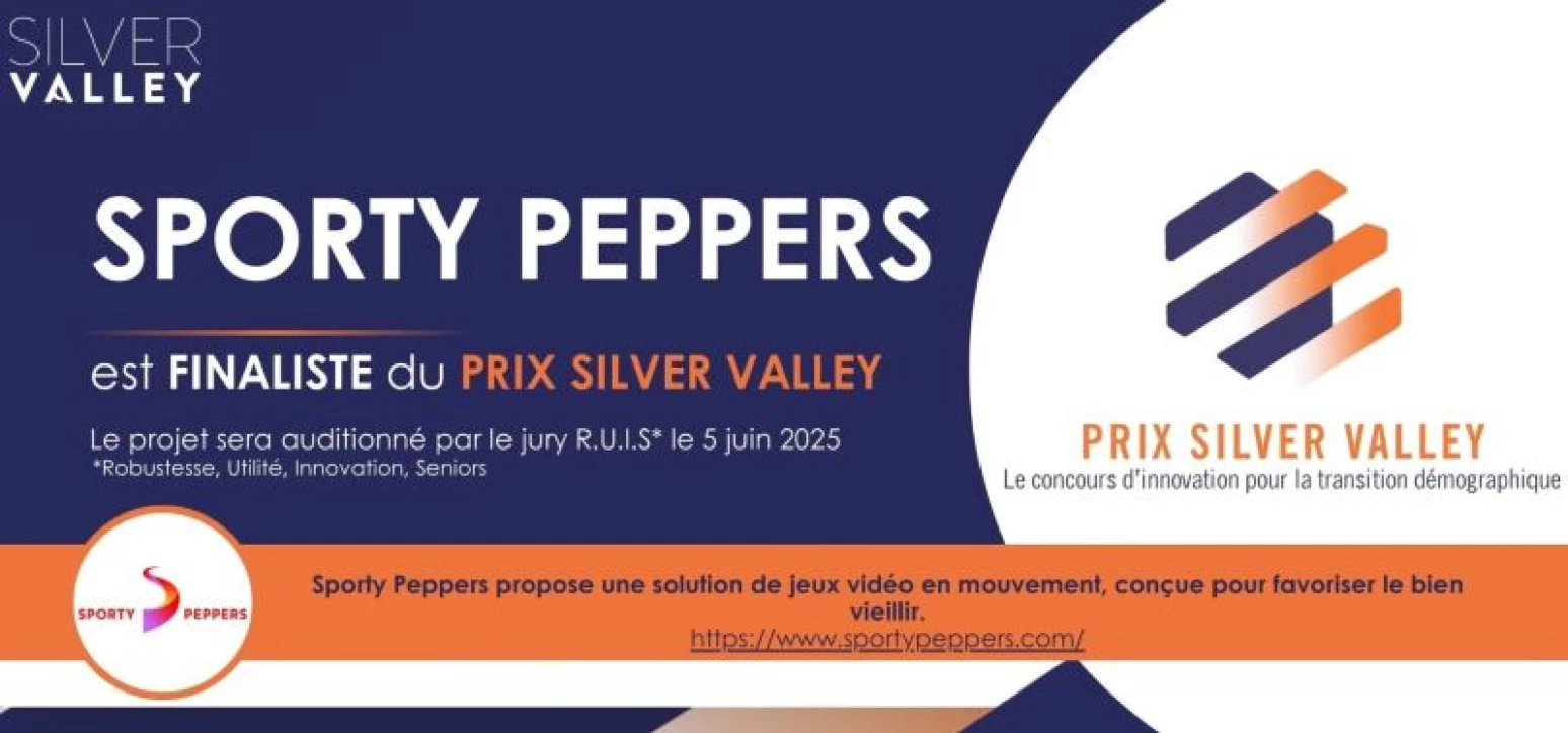 Sporty Peppers parmi les 12 finalistes du Prix Silver Valley 2025